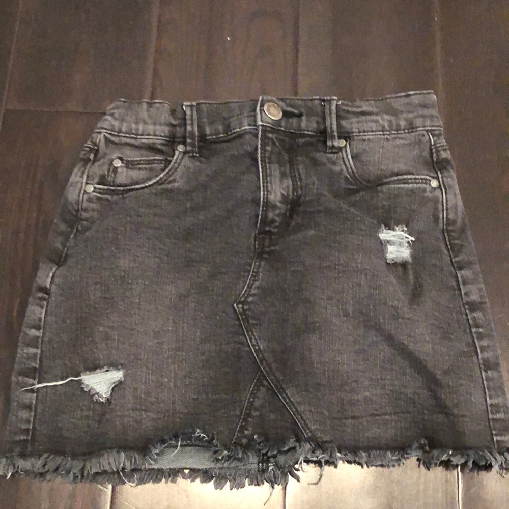 Cotton On girls black denim skirt size 9